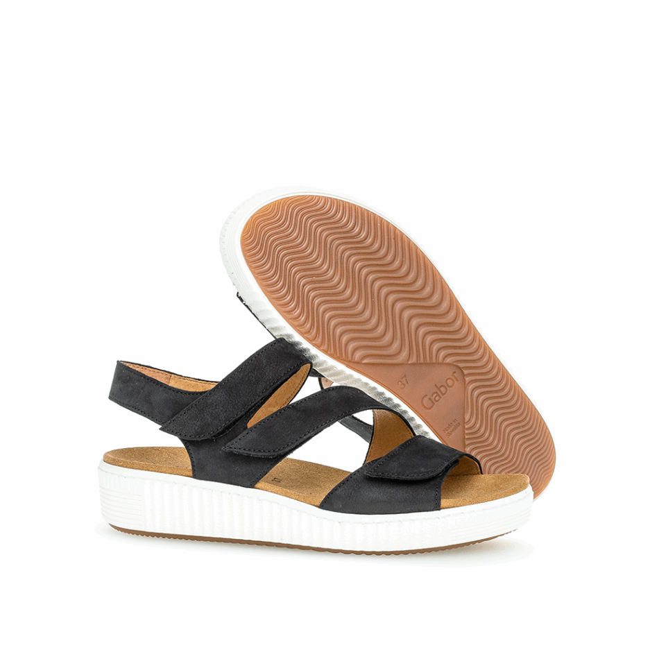 Gabour | Sandale à Bride De Cheville Bleu Nuit Exclusive